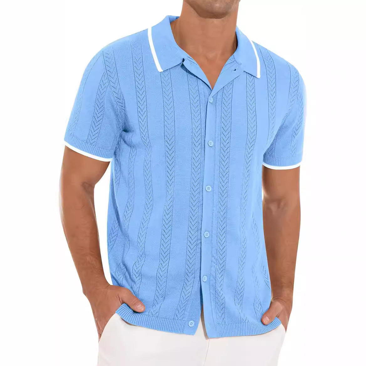Lapel Short-Sleeved Shirt