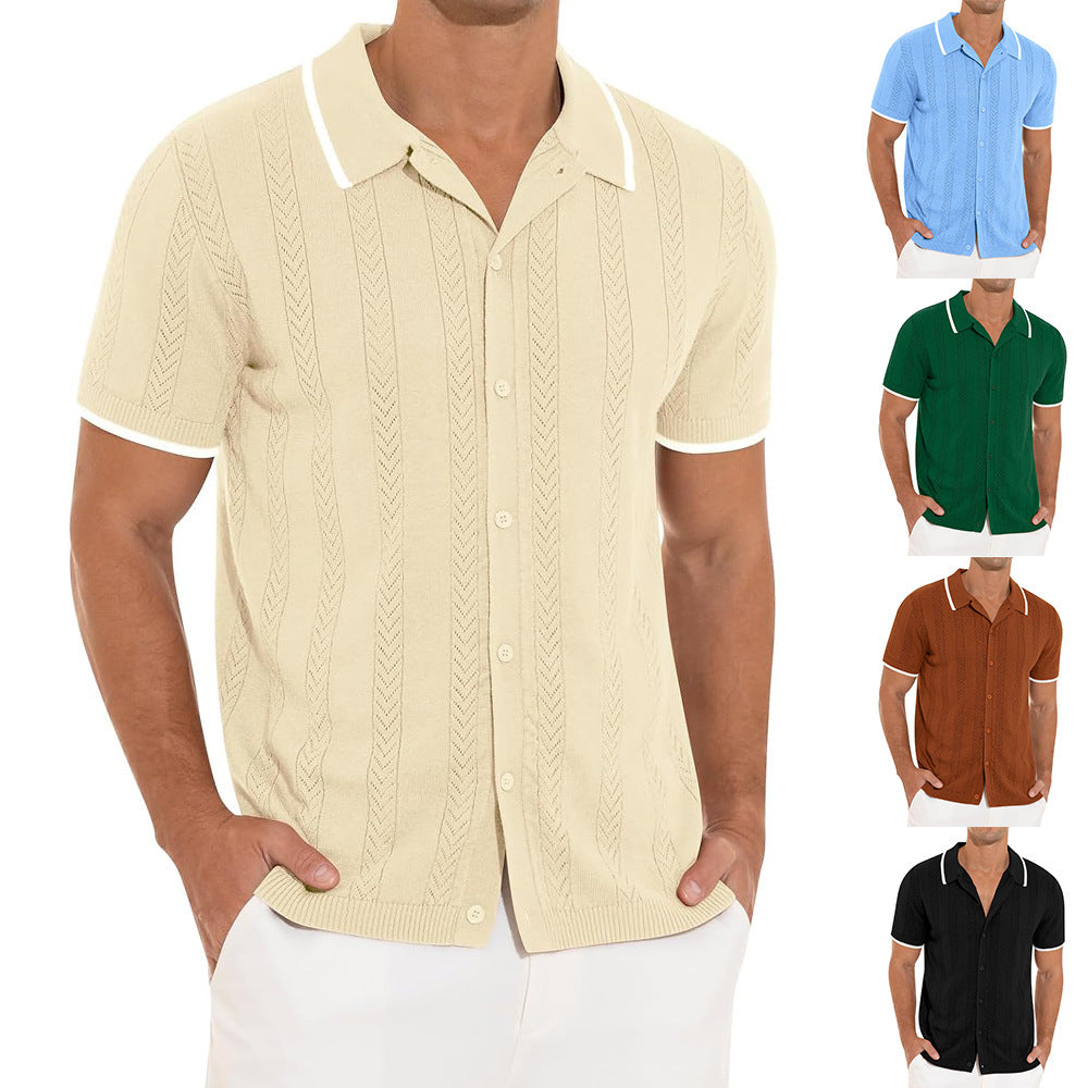 Lapel Short-Sleeved Shirt