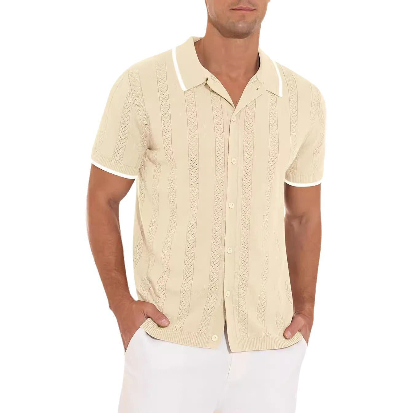 Lapel Short-Sleeved Shirt